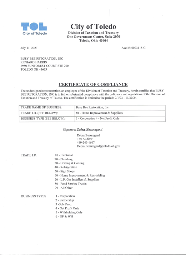 2 City of Toledo License Tax Compliance copy